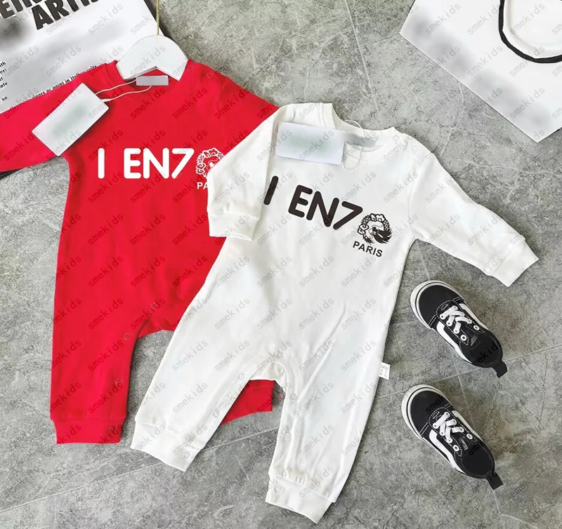 Pure Cotton Newborn Jumpsuit Summer New Born Bodysuit Classic Print Kids Rompers Baby Clothes Short Sleeved Babys Jumpsuits CSD2402041-6