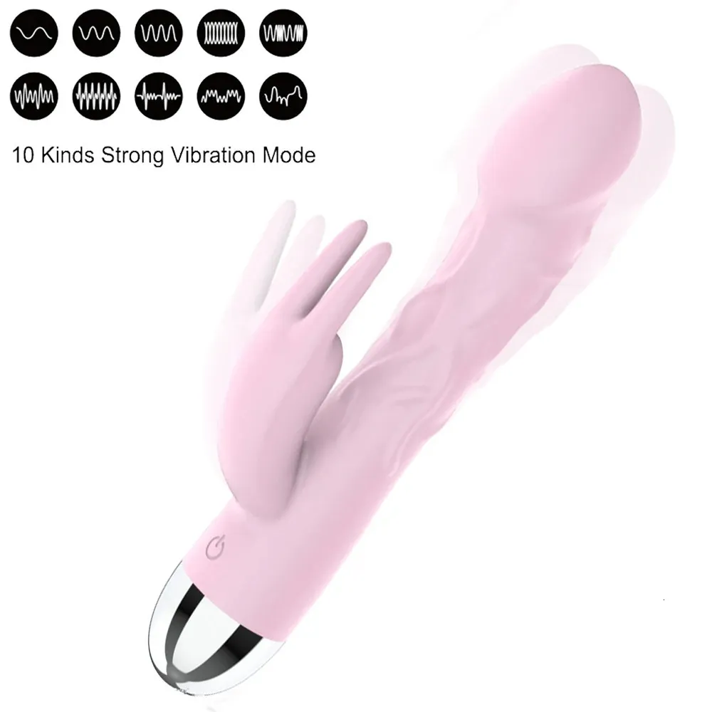 Dildo Vibrator voor Vrouwen Vagina Massage G-spot Konijn Clitoris Kut Stimulator Seksspeeltjes Volwassen Vrouwelijke 240130