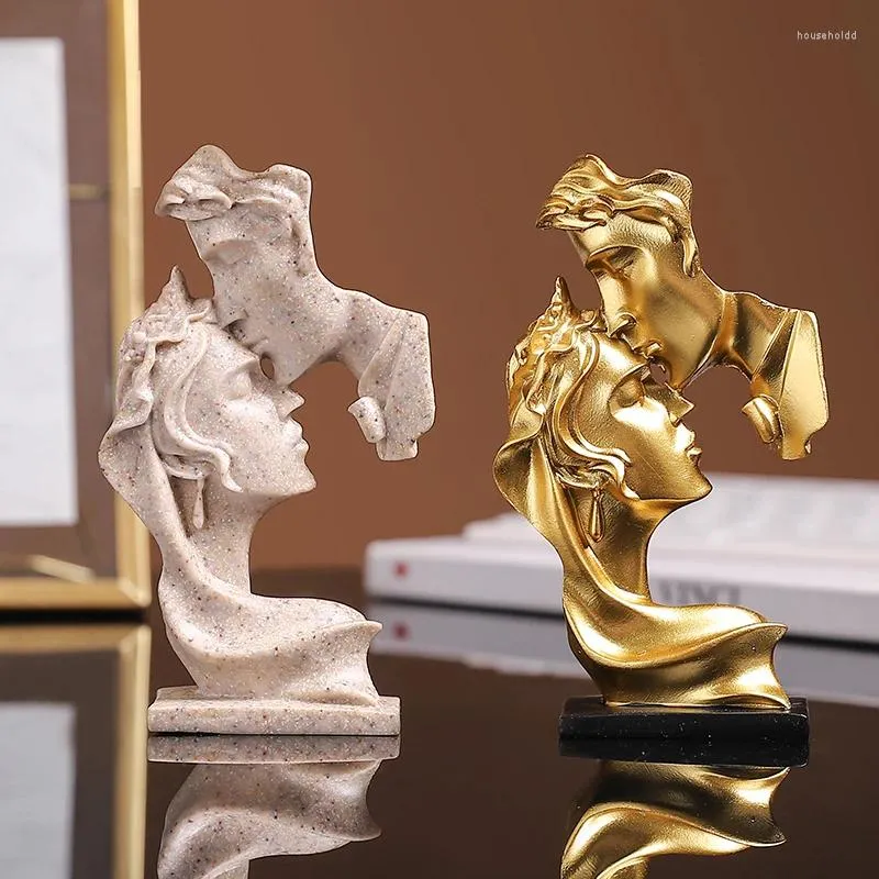 Dekorative Figuren, Heimdekoration, Zubehör, Feng Shui, goldene Statuette, Arbeitszimmer, Schreibtisch, Ornamente, luxuriöses Wohnzimmer für den Innenbereich