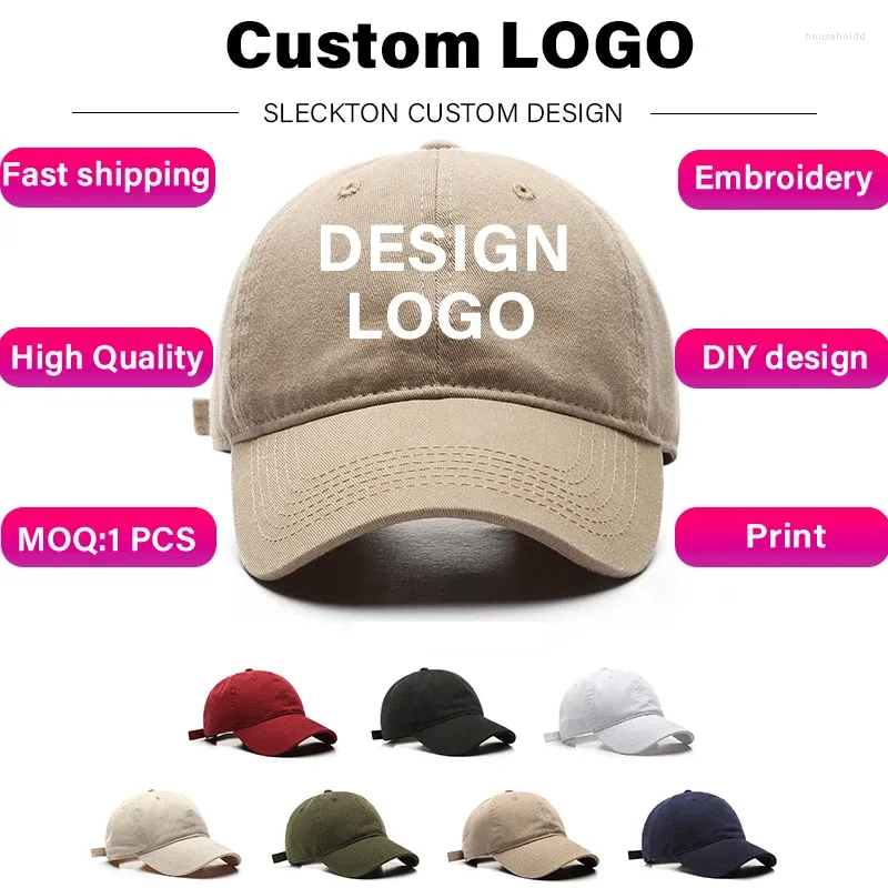 Ball Caps Seckton Custom Hat Logo haft baseballowy czapka baseballowa dla kobiet i mężczyzn obraz DIY Drukuj moda letnie słońce wysokiej jakości unisex