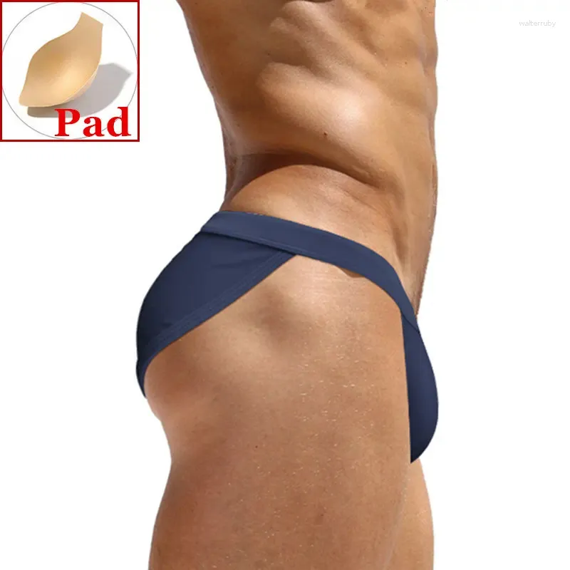 Mäns badkläder Push Up Mens Swim Briefs Sexig Bikini Gay Shorts Simning Trunks For Man Bathing Suit Beach Tanga Zwembroek Sunga