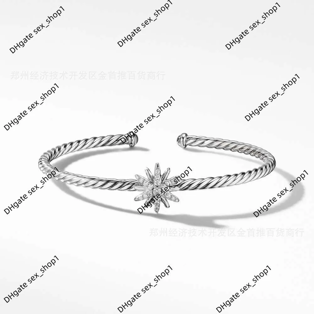 Bracelet de bijoux de créateur Davids, marque de mode, Micro fleur de soleil, fil torsadé, pièce à main d'ouverture