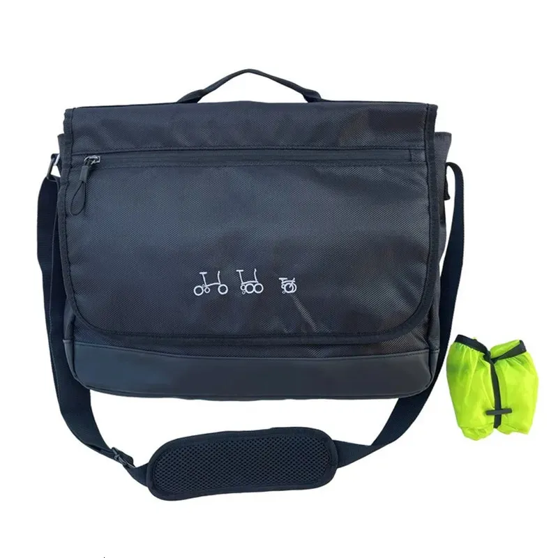 Bicycle Bags Panniers Use For Brompton Birdy BYA412 Folding Bike Front Storage Bag handbag With Bags Mount Rainproof Cover 240202