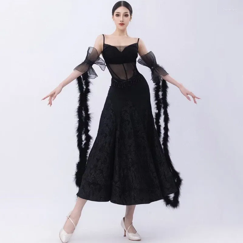 Elegant Ballroom Dance Dress - Womens Competition Stage Wear, Sexy Printed  Big Swing Waltz Skirt, Modern Performance Clothes from Dhgate Stage Wear -  price 121.78