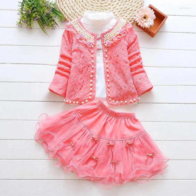 Clothing Sets Cute Princess Cotton For Spring Autumn Infant Toddler Baby Birthday Party Tutu Suits Girl Overcoat Outfits Gifts