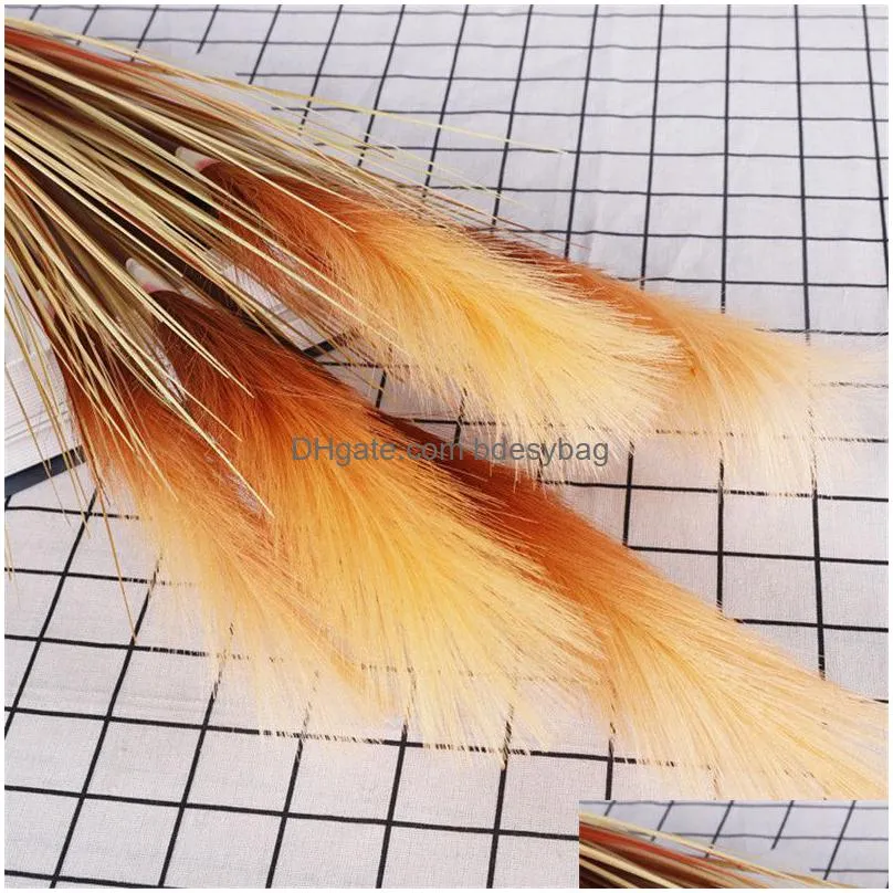Decorative Flowers & Wreaths Artificial Dogs Tail Grass Bunch Simation Reed 5 Heads 85Cm In Length Wedding Party Home Garden Drop Deli Dheav