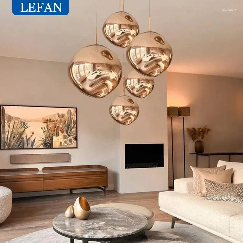Lampes suspendues modernes nordiques lave LED lumières PVC éclairage salon intérieur déco luminaires Loft cuisine suspendus