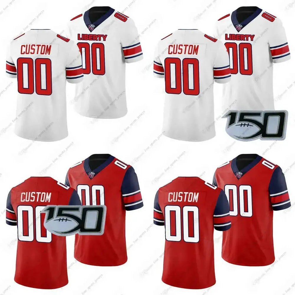 Maillots de football personnalisés NCAA Liberty Flames College Josh Woodrum Dre Barnes Jacob Hagen Johnathan Bennett Storey Jackson Brayden Beck Reg H High High