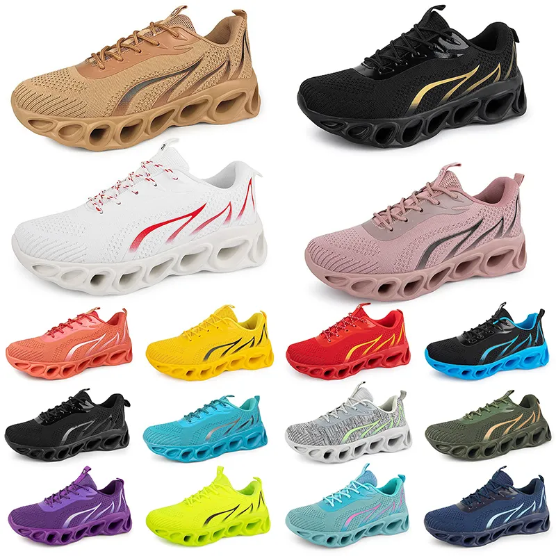 Men Women Running Shoes Fashion Trainer Triple Black White Red Yellow Green Blue Peach Teal Purple Orange Light Pink Breathable Sports Sneakers Four