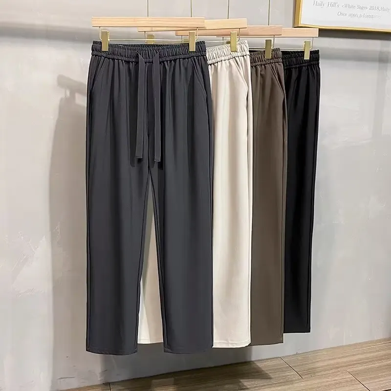 Abiti da uomo Pantaloni da uomo Moda Sociale Abito da uomo Coreano Allentato Oversize Pantaloni formali a gamba larga dritti 2024 F258