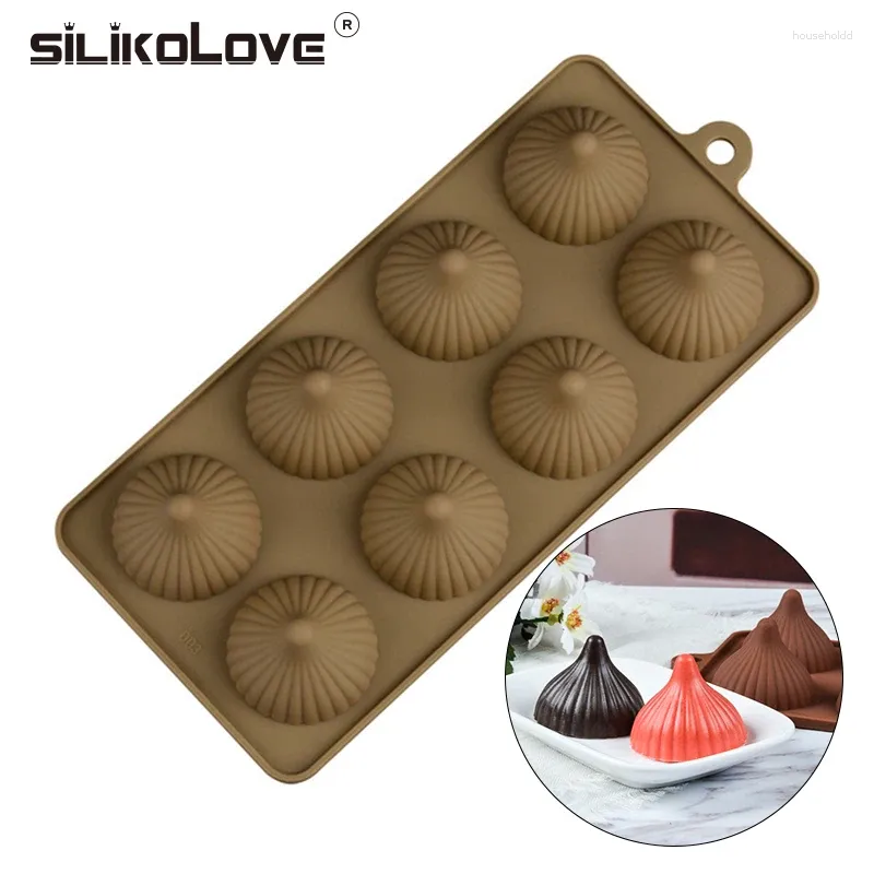 ベーキング型シリコロブ8キャビティスパイラル型シリコン型ブラウニーアイスクリームケーキ型デザートプディングデコレーションツールn