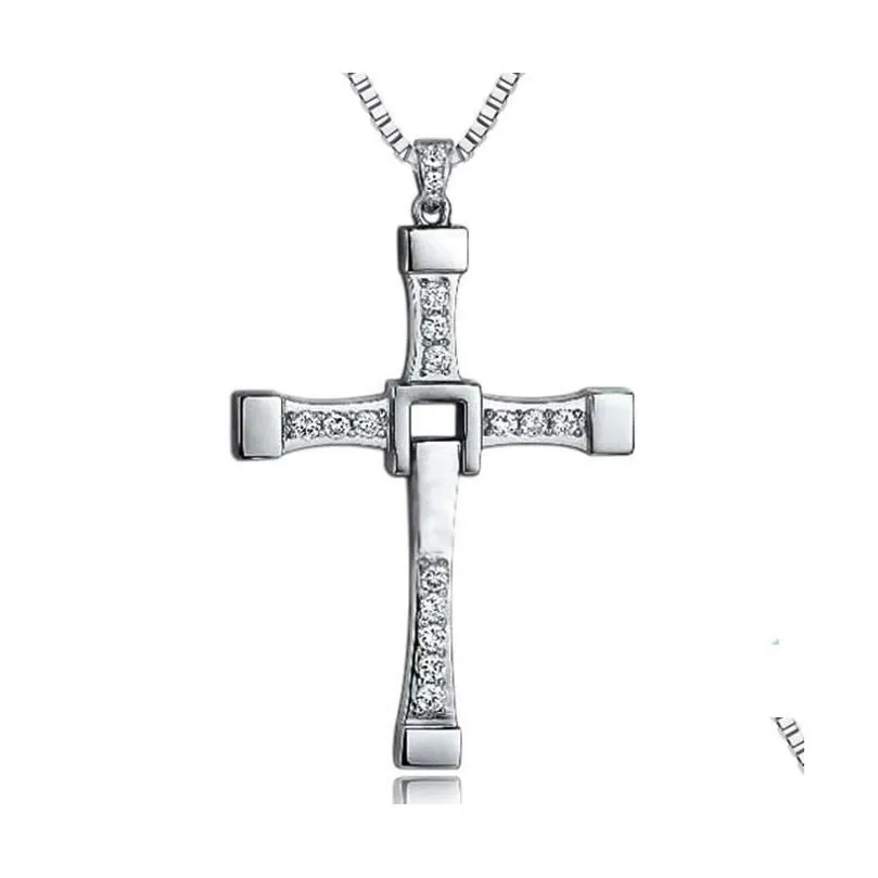 Joli collier pour hommes rapide et Tourette Dominic Toretto croix magnifiquement pendentif colliers livraison directe bijoux Ne Dhlef