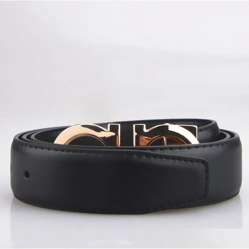 Bälten 2022 Smooth Leather Belt Luxury Designer för män Big Buckle Manlig kyskhet Topp Fashion Mens Partihandel Drop Delivery Accessories Otnow