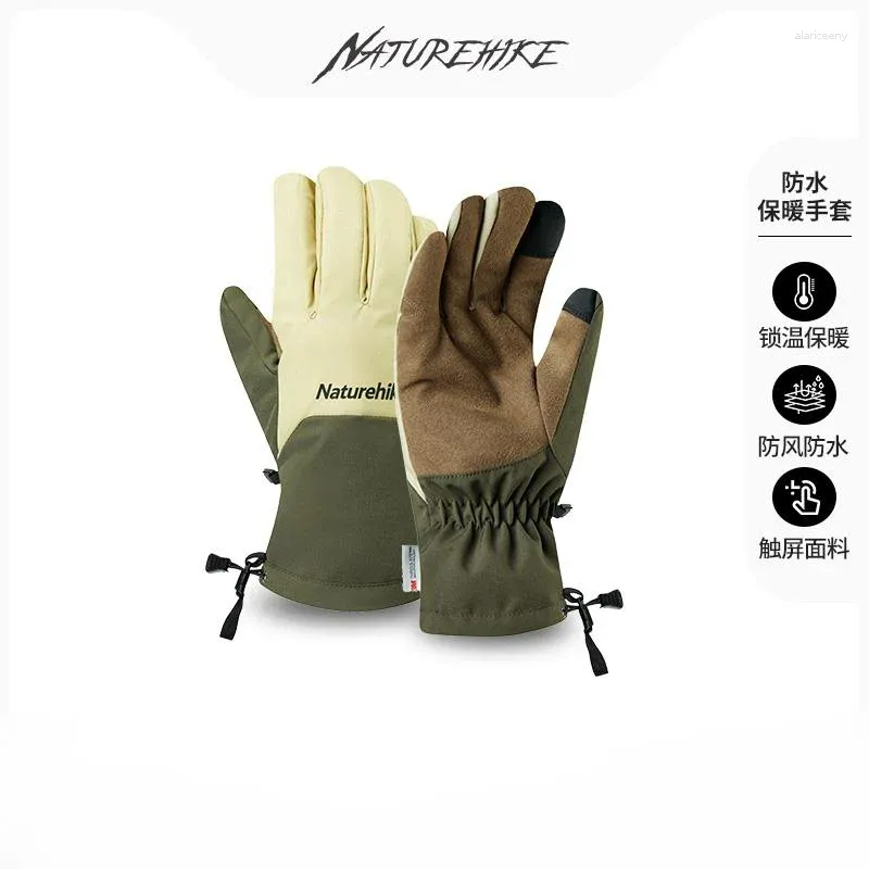 Fahrradhandschuhe Naturehike 2024 Wasserdichter und winddichter Outdoor-Bergsteigen-Skifahren Anti-Rutsch-Touchscreen