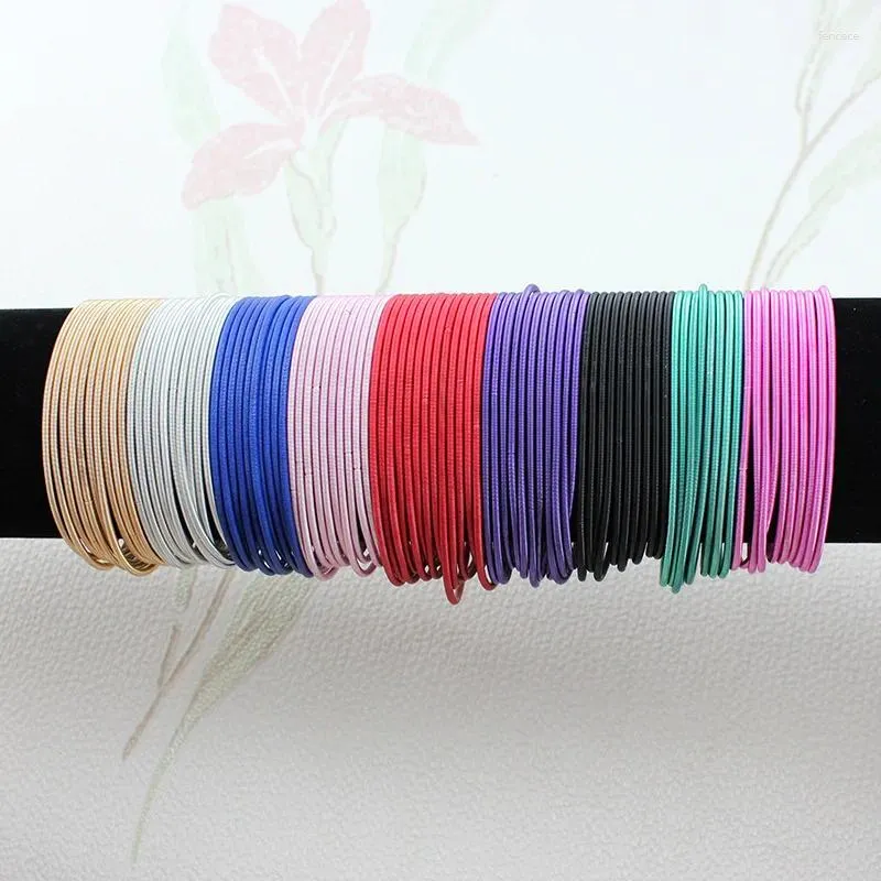 Link Bracelets Retractable Carbon Steel Wire Spiral Spring Bracelet String Stackable Coil DIY Bracelet10pcs/Set