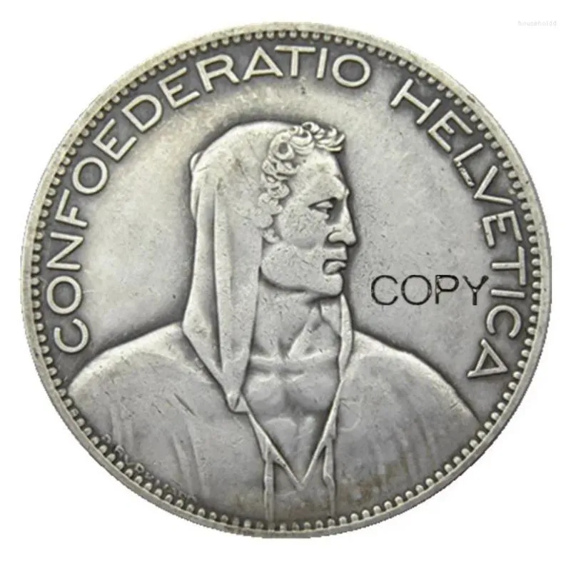 装飾的な置物スイス5フラン1922-1928 6PCS銀メッキクリエイティブコピーコインを選択する