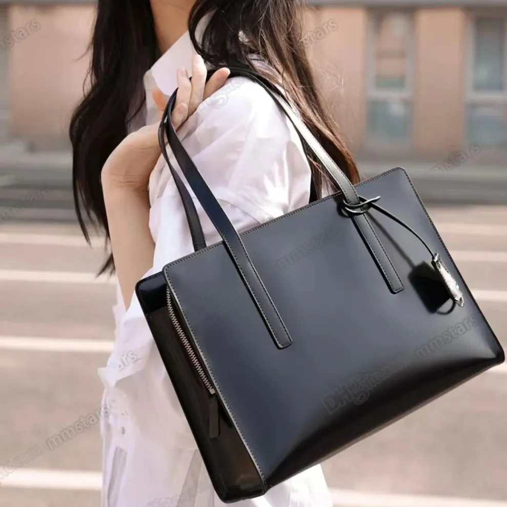 Brushed Leather Geometric Tote Handcrafted Designer Bag with Metal Hardware