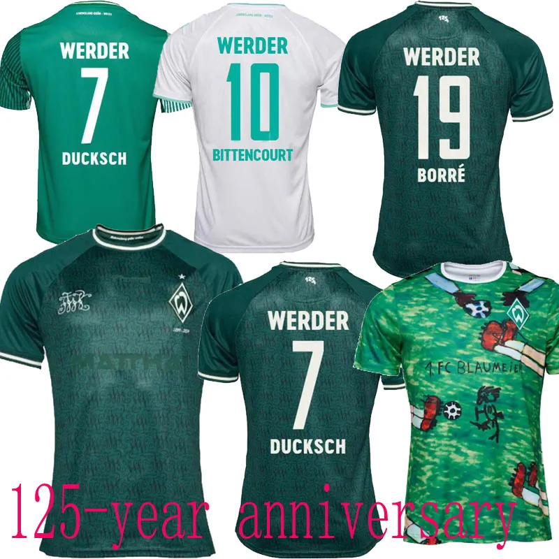 2023 2024 Werder Bremen EDICIÓN ESPECIAL DE CASA Y AUTA Jersey Ducksch Borre Eggestein Leonardo 23 24 Friedel Pierre Soccer Shirt 125th Anniversary Edition Jersey