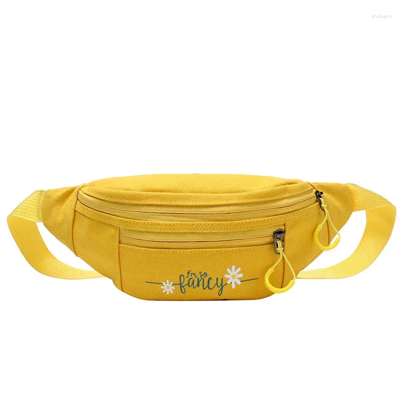 Sacos de cintura saco amarelo mini mensageiro lona fanny pacote moda rua dinheiro mulheres homens veludo 2024