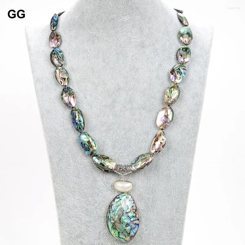 Naszyjniki wisiorek guaiguai biżuteria naturalny paua abalone skorupa naszyjnik biała perła