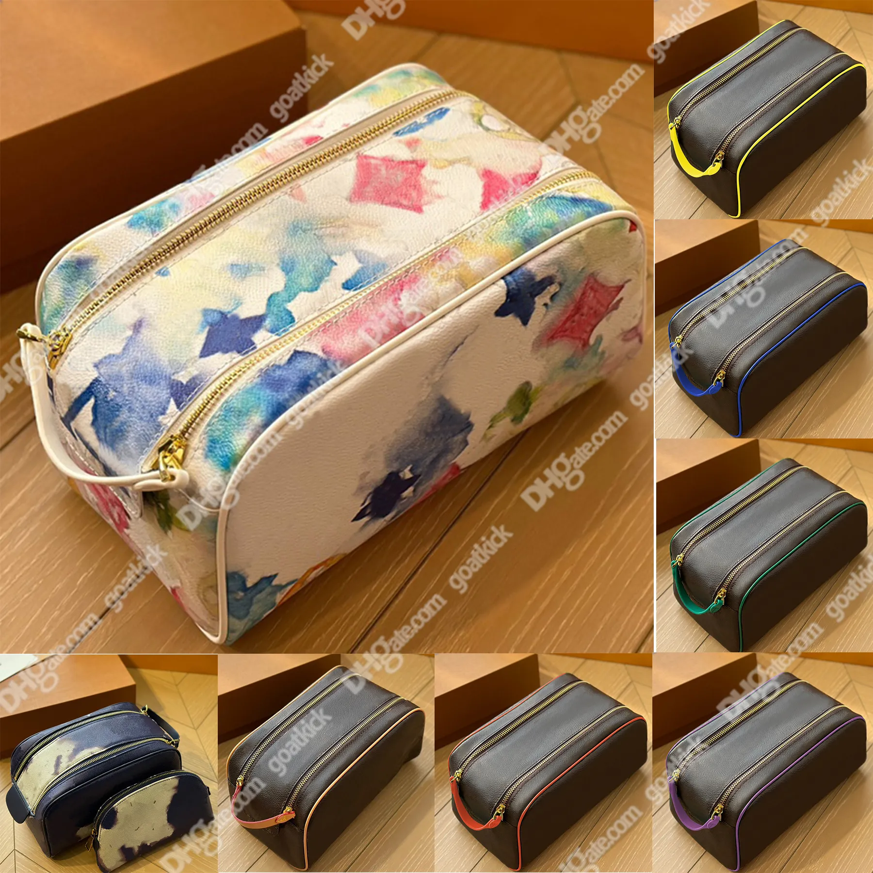 Luxury Dopp Kit Toilet Pouch Women Cosmetic Bags Designer 2pcs/Set Makeup Bag Ttoiletry Bag Luxury Lady Cases Toiletry Travel Pouch High Quality Handbags