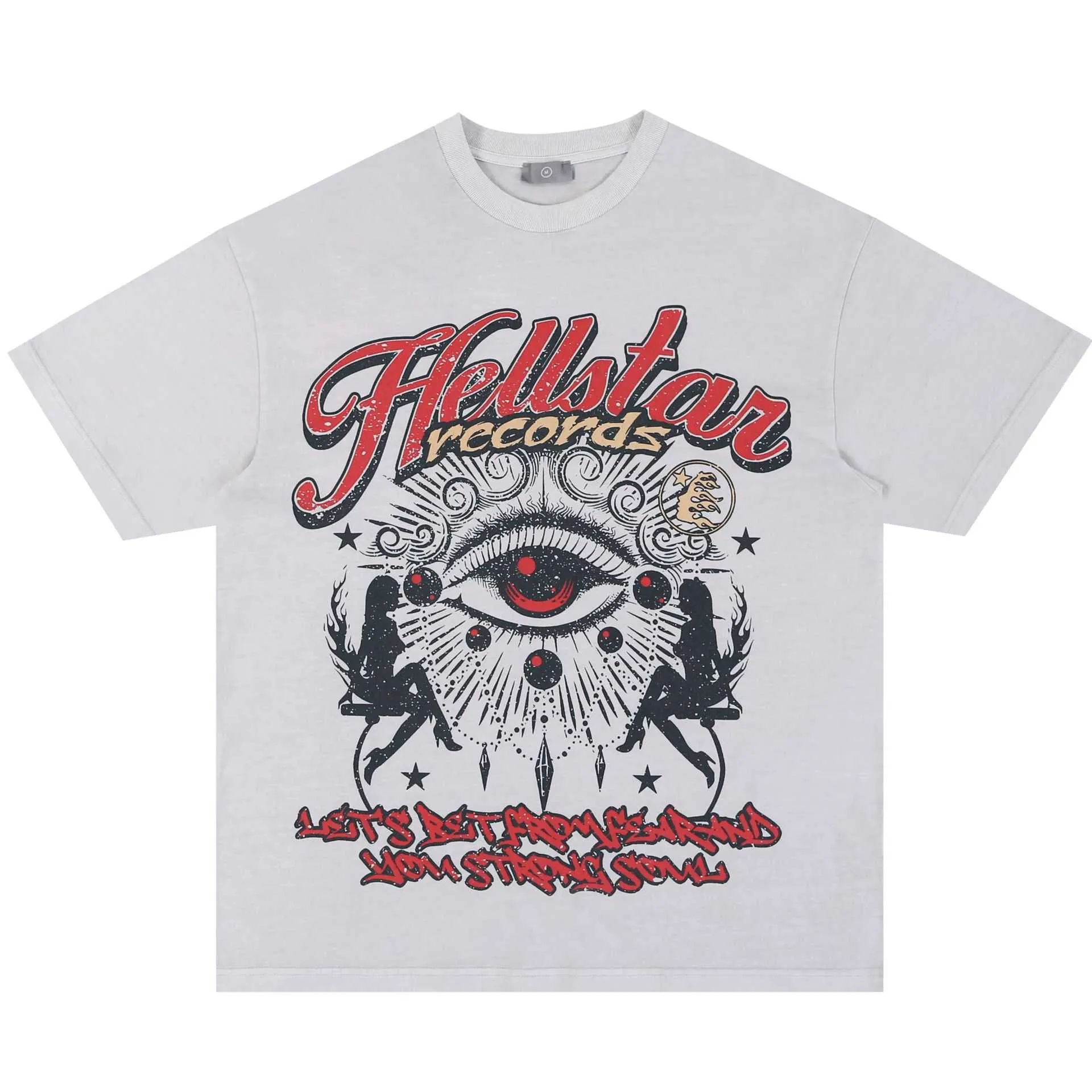 Herr t-shirts Zongchi Clothing Society High Street Gods Eye Tryckt kortärmad t-shirt Trendy Street Top Hiphop V2ug