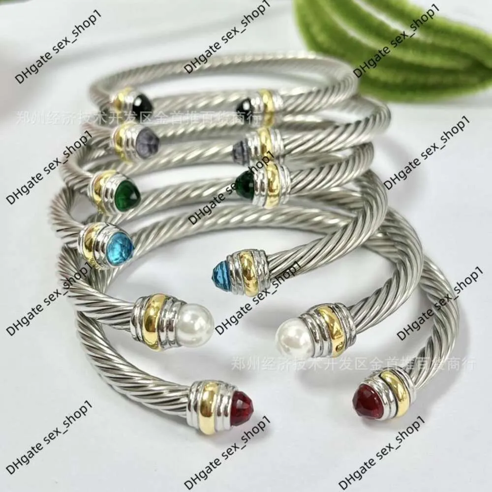 Designer Jewelry Bracelet Fashion Brand Davids Popular 5mm Bracelet Twisted Thread Open Handpiece