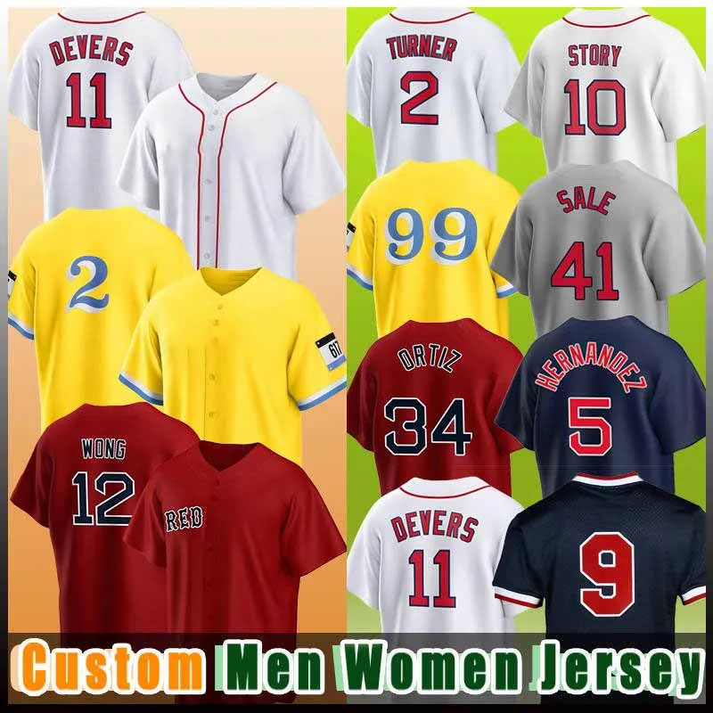 11 Rafael Devers Baseball Masataka Yoshida Koszulki Chris Sale David Ortiz Red Sox Ted Ted Triston Casas Boston Justin Turner Alex Verdugo Cooper Criswell Wong