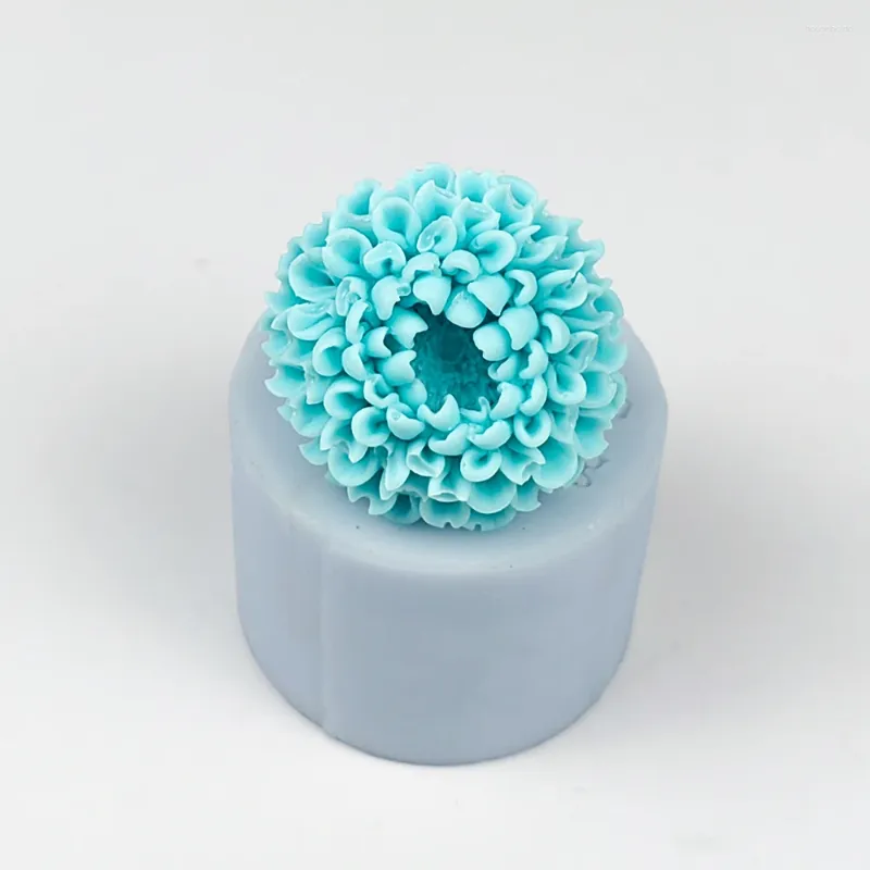 Baking Moulds HC0443 PRZY 3D Chrysanthemum Flower Wedding Birthday Valentine's Day Soap Molds Silicone Candle Mold Clay Resin