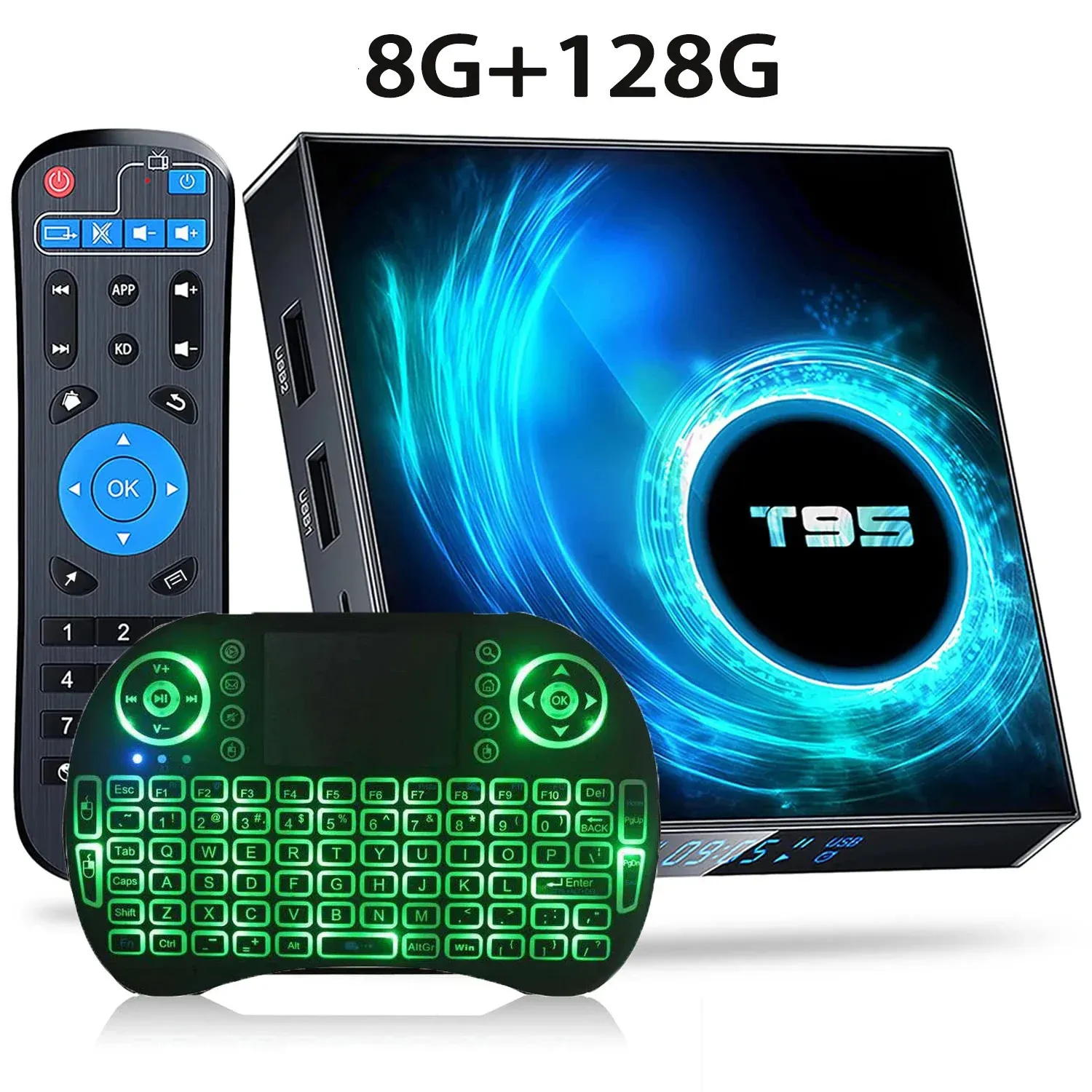 T95テレビボックスAndroid 10 IPTV 2GB 64GB AllWinner H616クアッドコアサポート6K 3D H265 4G 5GデュアルWiFi BT 50スマートトップ240130