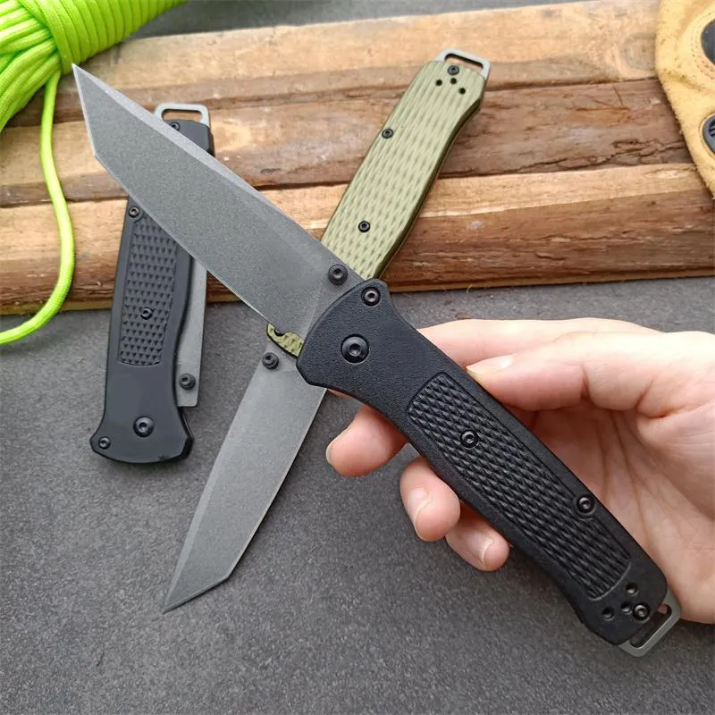 8Models 537 Bailout Folding Knife 3.38 "CPM-3V GRÅ CERAKOTE TANTO PLAIN BLADE GRIVORY FIBER HANDLAR 537GY-1 535 Utomhus Camp Hunt Pocket Knives Tools Tools Tools