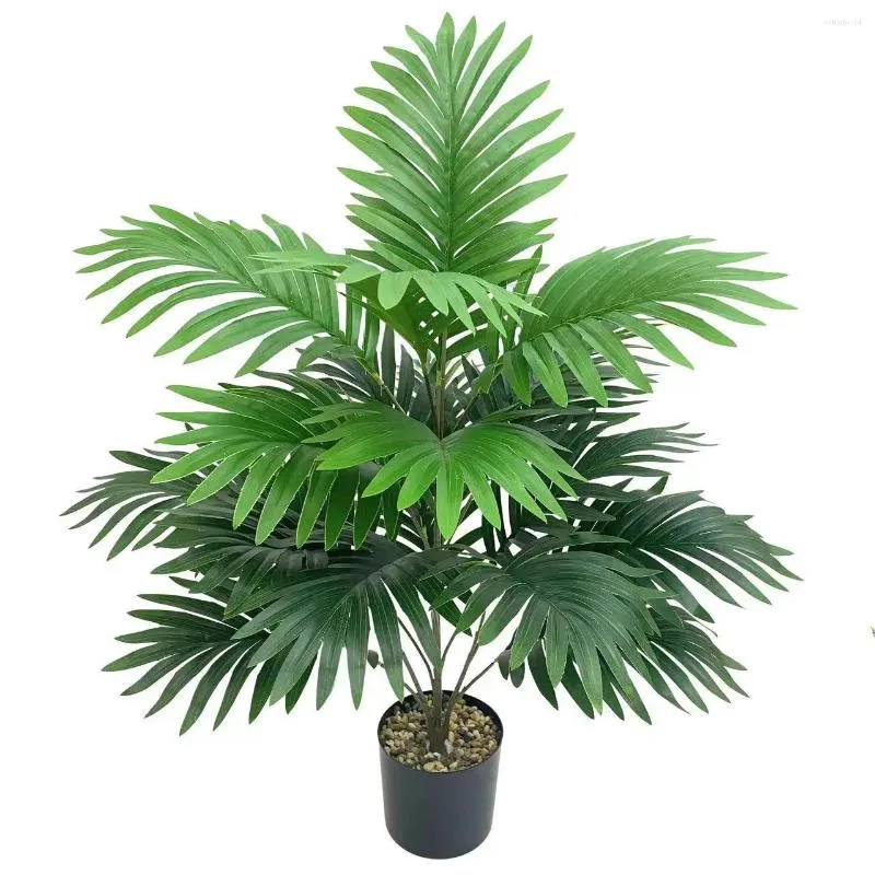 Decorative Flowers Large Artificial Plants Green Palm Leaves Banana Leaf Plastic Fake Plant Wedding Garden Home Living Room Desk Decoration