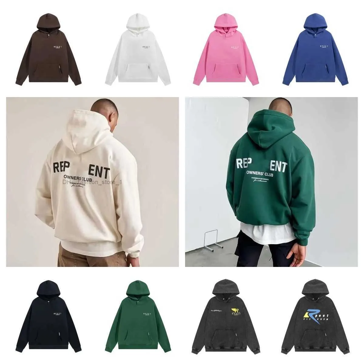 Representhoodie Designer Lettre Imprimer Streetwear Hommes Sauvage High Street Sweat À Capuche Représentant Casual Tendance Américaine À Manches Longues Lâche Couple Sweats à capuche c9