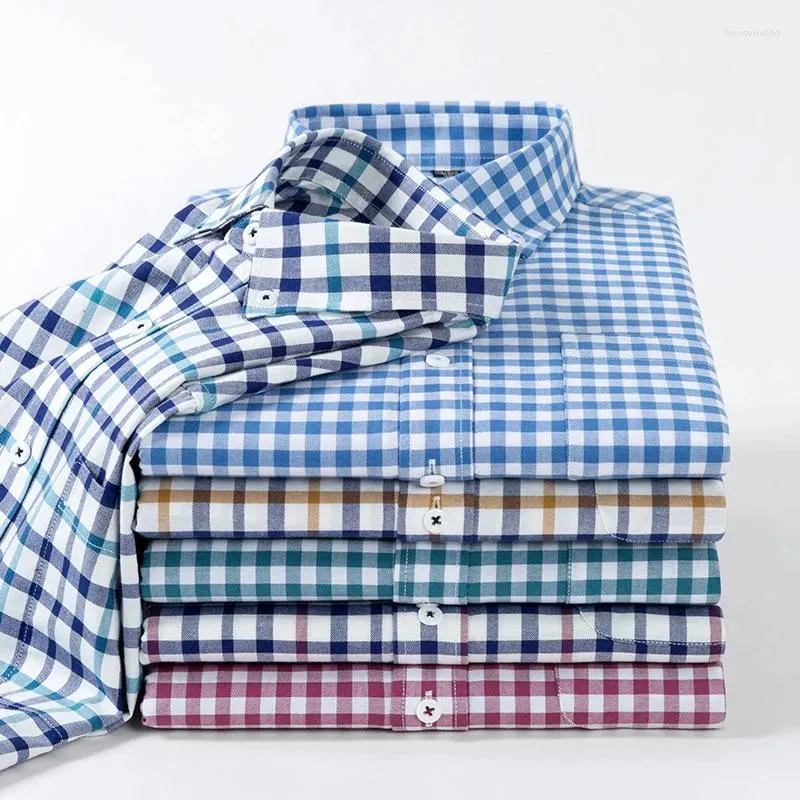 Camicie casual da uomo Camicia Oxford in cotone di qualità Manica corta per abiti sociali Abbigliamento da uomo morbido e confortevole dalla vestibilità regolare