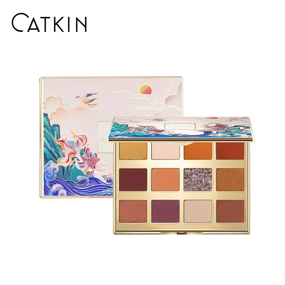 CATKIN Eyeshadow Palette Makeup Matte Shimmer 12 Colors Highly Pigmented Creamy Texture Natural Bronze Neutral Cosmetic Eye S 240119