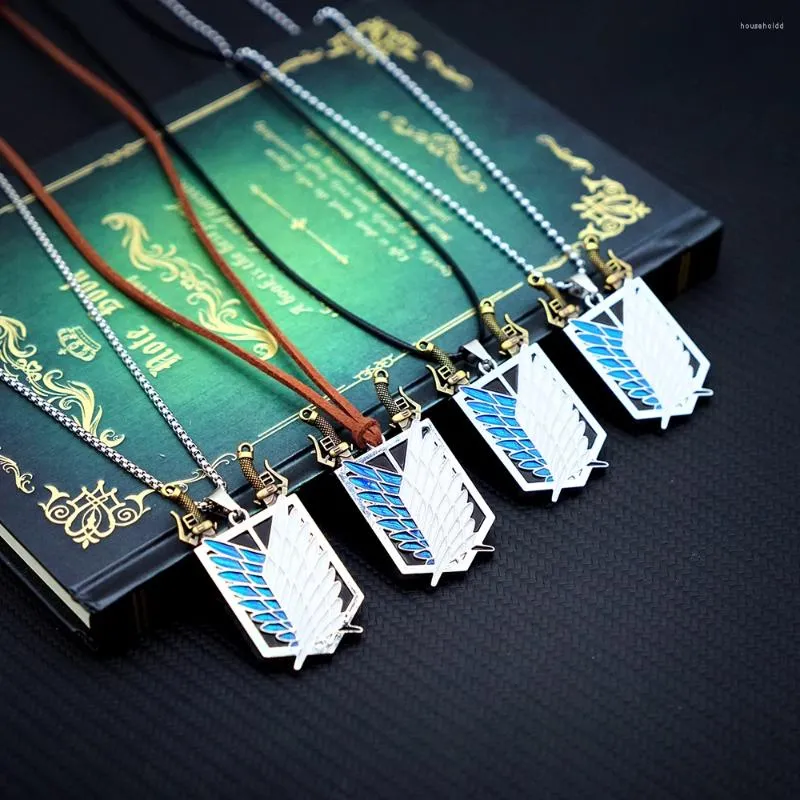 Ожерелья с подвесками «Атака Титанов» для мужчин Shingeki No Kyojin Wings Of Liberty Sword Металлические аниме-цепочки-колье ошейники