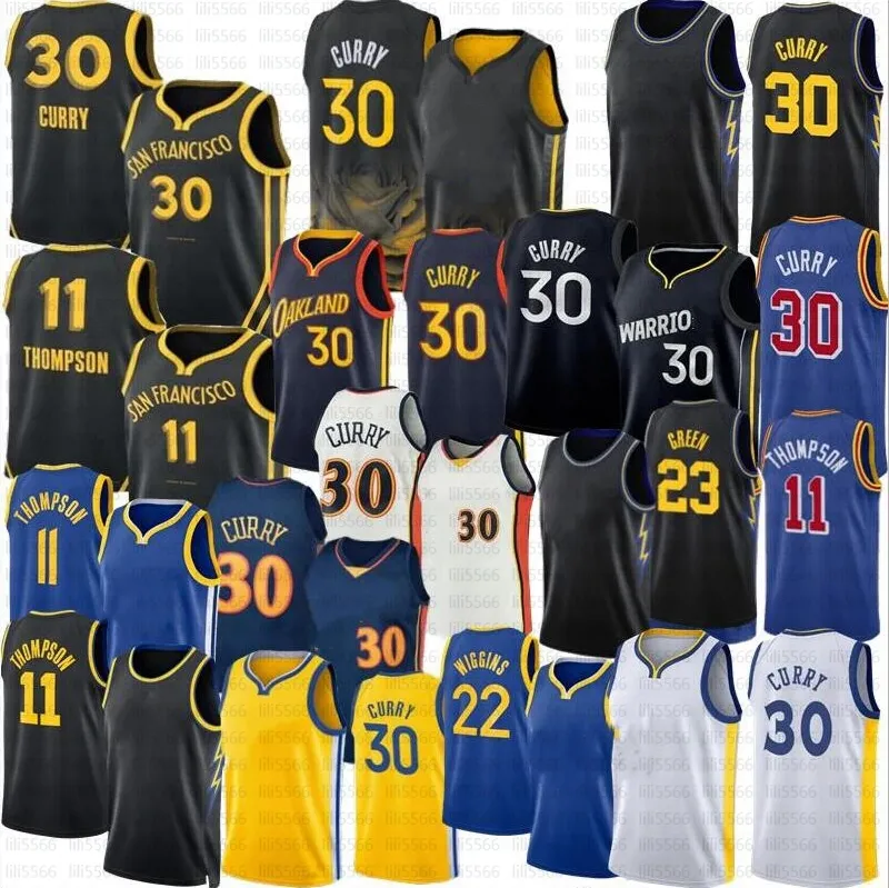 Stephen Curry Andrew Wiggins Basketbol Formaları Klay Thompson Draymond Green 2024 Şehir Gömlek Edition Blue Black Jersey