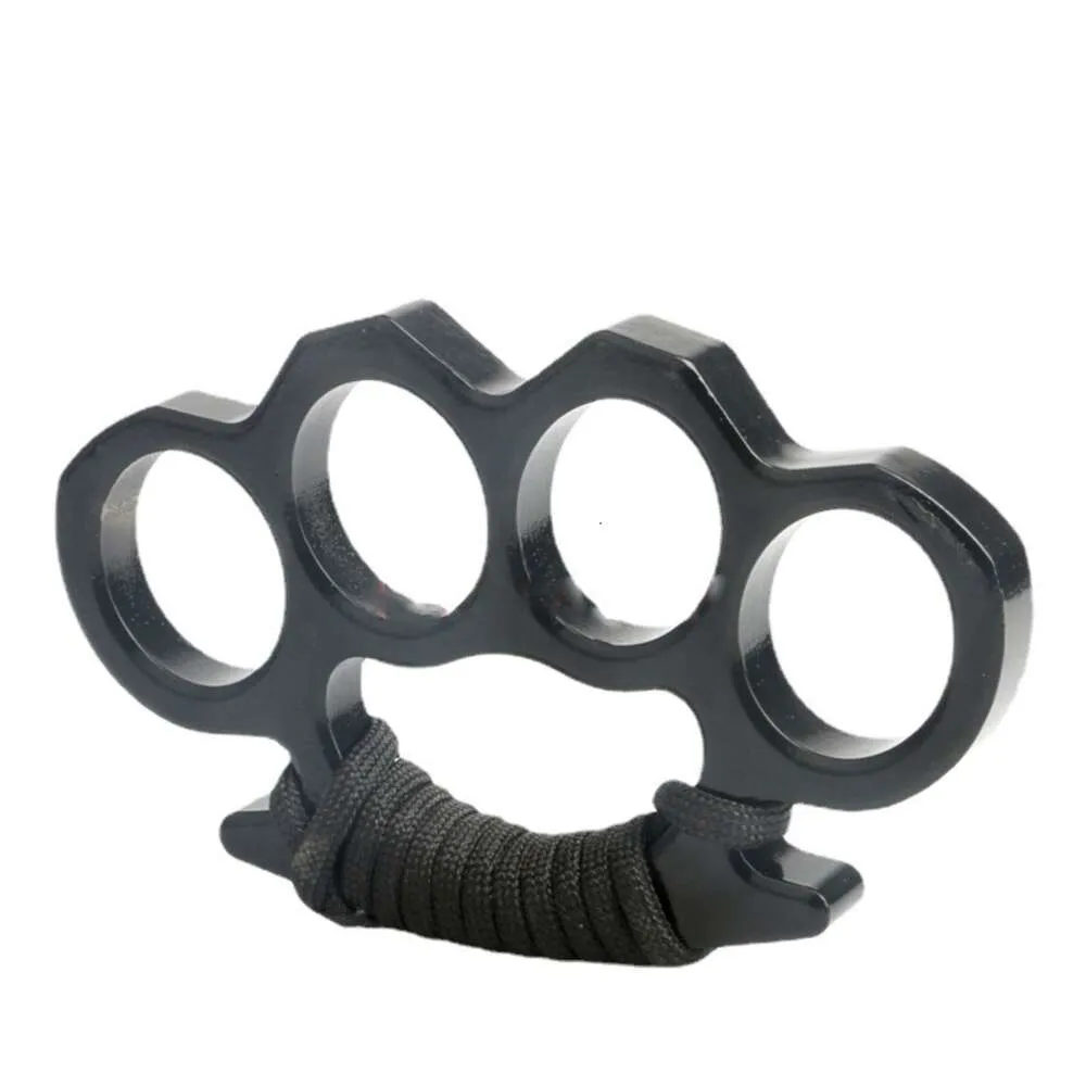 Thickened Glass Fiber Finger Tiger Black Fist Cl Designers Self-defense Four Fingers with Rope for Self Defense DVW0