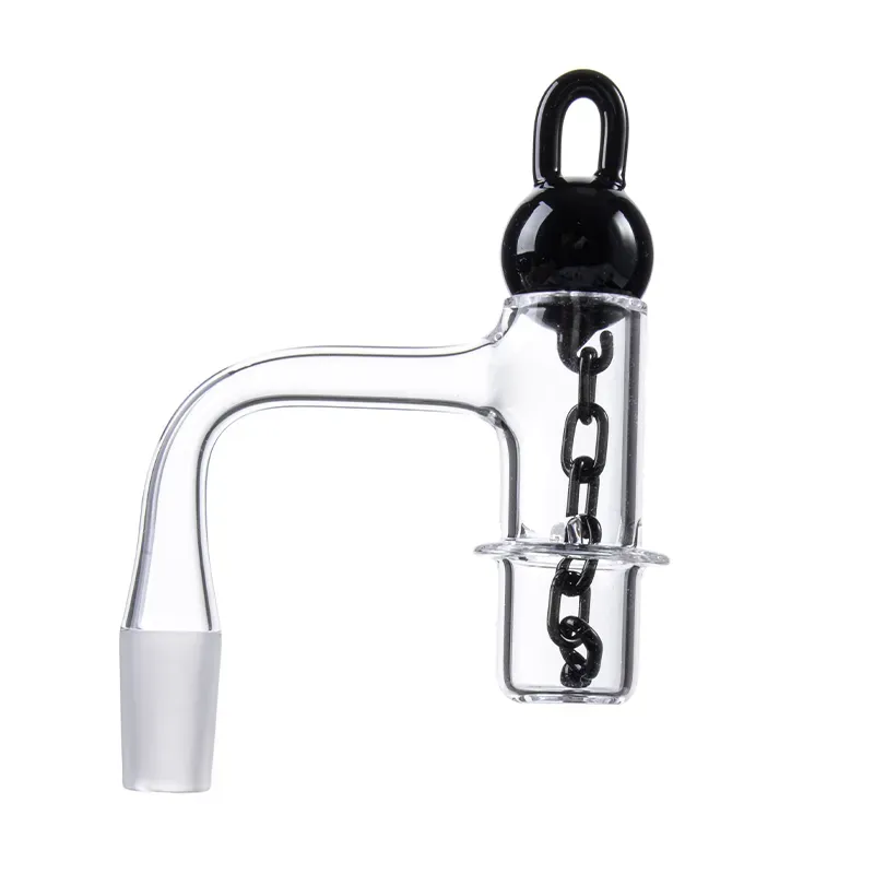 Beracky Seamless Full Weld Beveled Edge Quartz Banger 20mmOD Slurper Nails With Unique Heady Glass Marble Chains Cap 10mm 14mm 45 90 Smoking Accessories