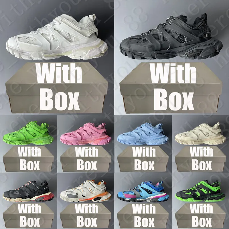 Mit Box Designer-Schuhe Track 3 3.0 Triple S Sneakers für Männer Frauen Schwarz Casual Herren Damen Trainer Läufer Plate-forme Luxus