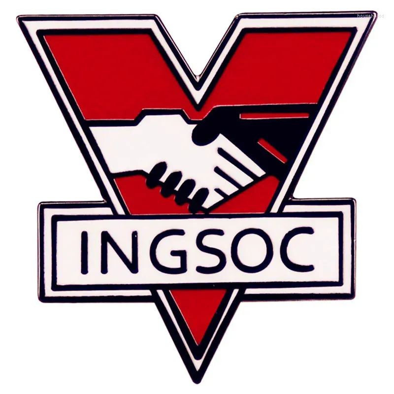 Brooches Fiction Movies INGSOC Enamel Pins 1984 Villain Group Metal Brooch Badge Fashion Jewellery Backpack Accessory Gifts