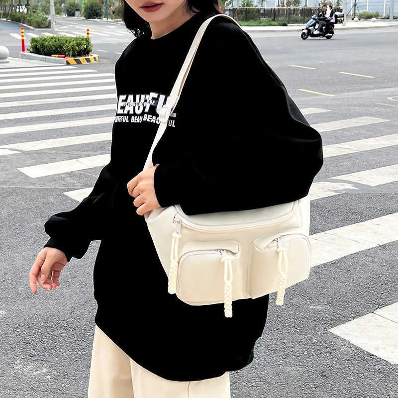 leisure Waist Bags Unisex Solid Color Chest Bag Autumn New Korean Edition Multi Pocket Fashion Personalized Crossbody Casual Sports