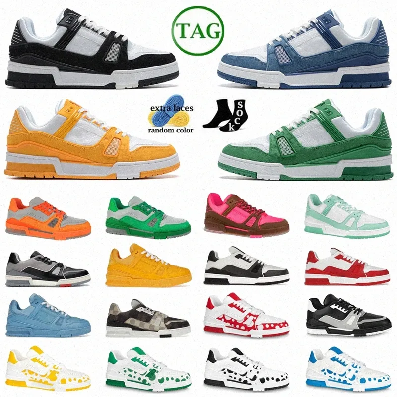 Trainer Wit Zwart Hemelsblauw Geel Denim Groen Bandje met reliëf #54 Kenmerkend Groen Damier Ebene Multi Rood Komische Motieven Multi Roze Roos Fuchsia Oranje Casual Schoenen