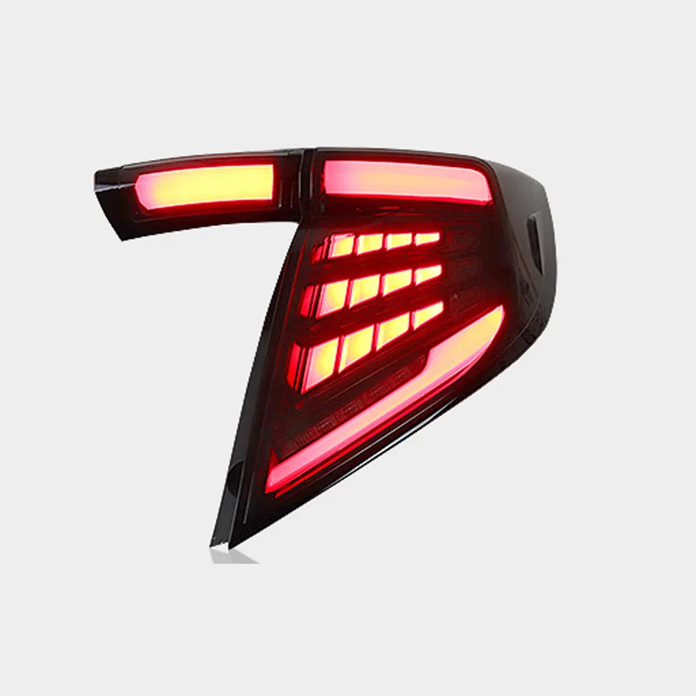 Lâmpada traseira freio reverso estacionamento luzes running streamer sinal de volta conjunto taillight para honda civic hatchback led luz traseira 16-21