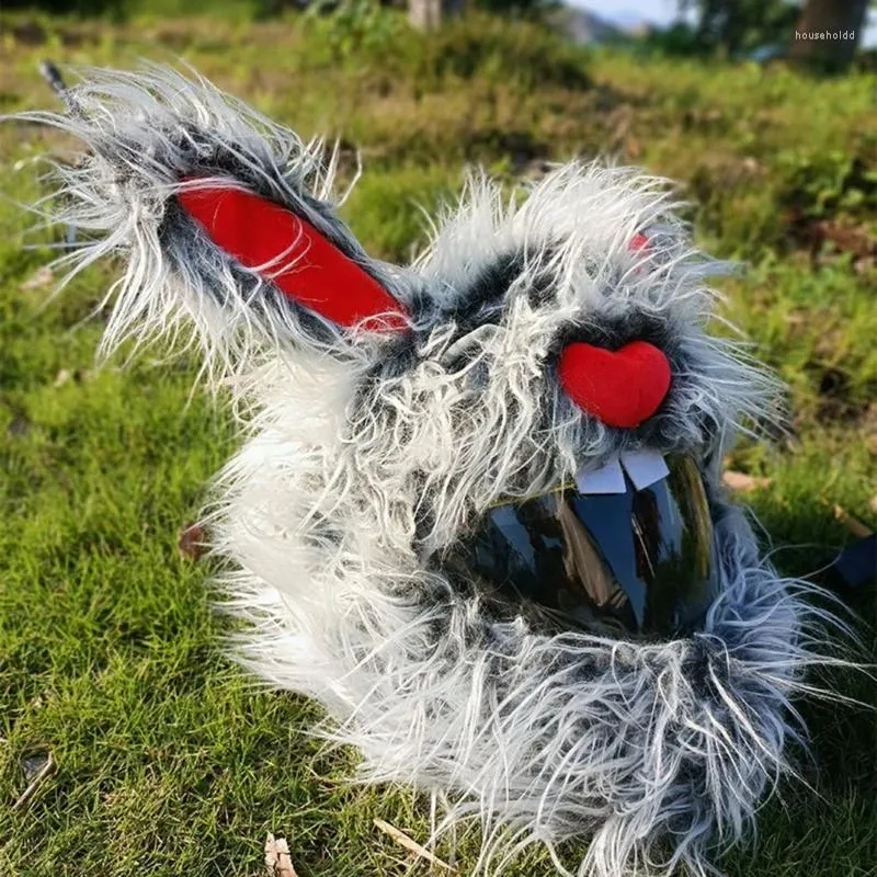 cover for motorcycle helmet (without Helmet),Furry Motorbike Helmet Cover, Animal Full Face Motorcycle Helmet Cover Funny Full-Face Protection Cover,Hat Helmets Decoration,D : Automotive Why You Need This Helmet Cover Watermelon motorcycle JET helmet cover