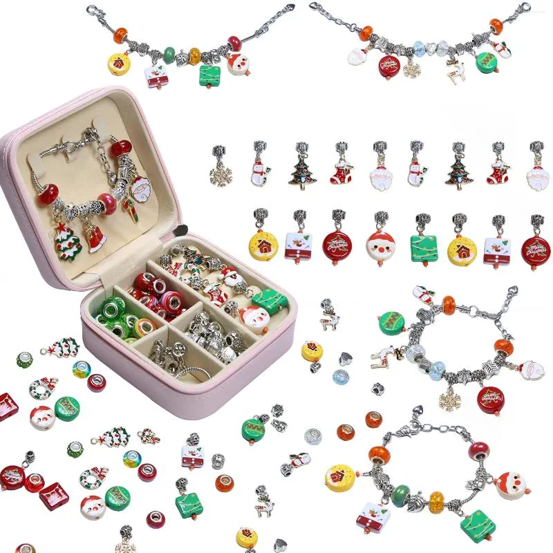Charm-Armbänder, Armband-Herstellungsset für Mädchen, Geschenkbox, 83 Schmuckstücke, 6–12 Geburtstag, Weihnachten