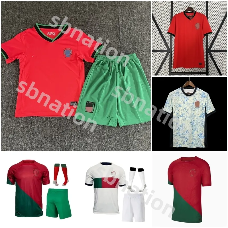 24 25 Portugal Euro 2024 Thuistenue voetbalshirts JOAO FELIX PEPE BERMARDO B.FERNANDES camisa de futebol 22 2023 J.MOUTINHO voetbalshirt Heren Kindertenue dames DI