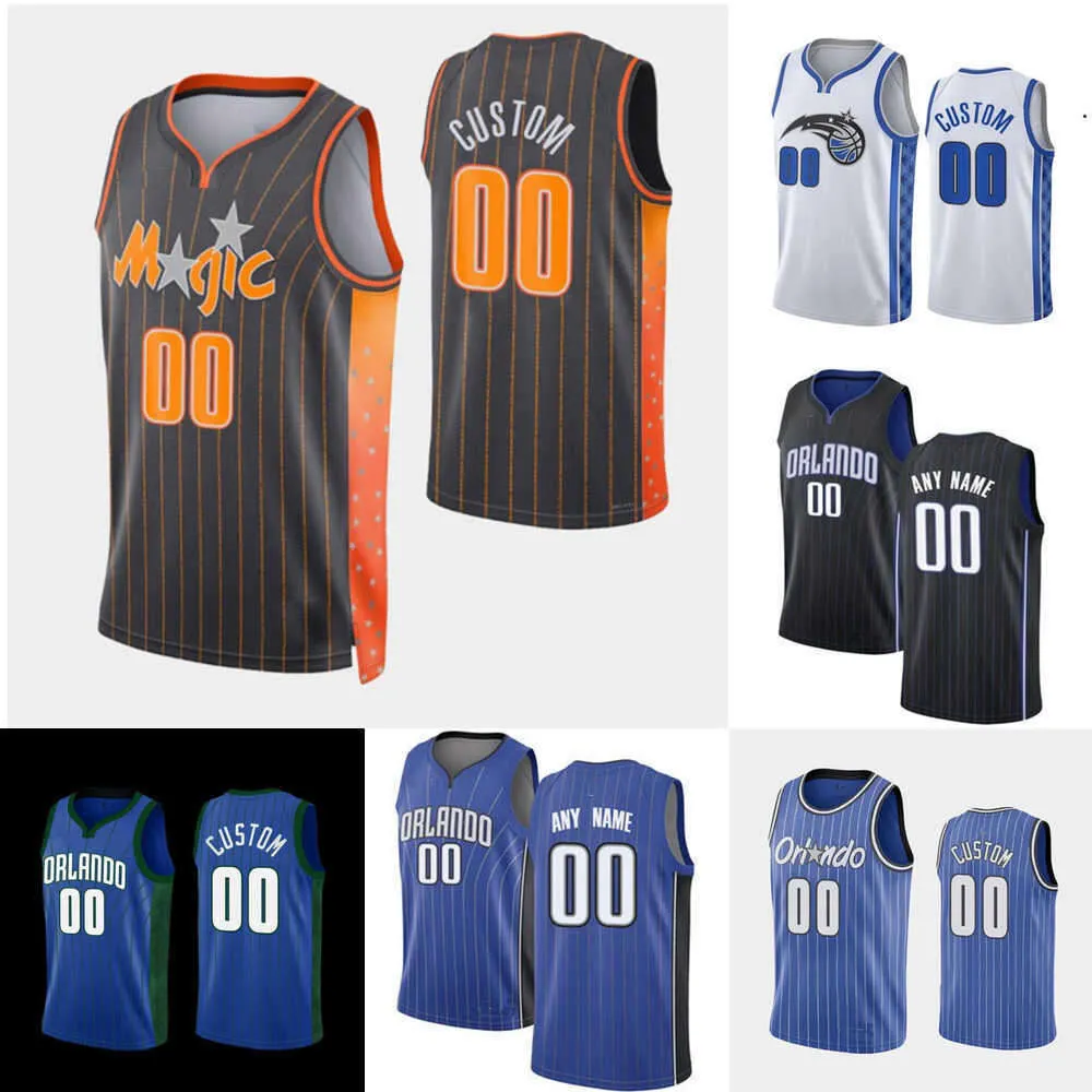 Maillots de basket-ball Hommes Femmes Orlando''Magic''Personnalisé 50 Cole Anthony 4 Jalen Suggs 5 Paolo Banchero 1 Jonathan Isaac 22 Franz Wagner