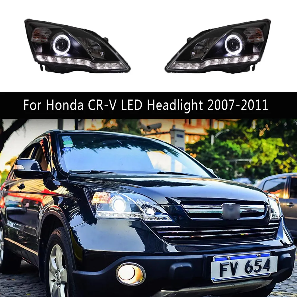 Ensemble de phares LED pour Honda CR-V CRV 07-11, feu avant, feu de jour, Streamer, clignotant, accessoires de voiture, feux de route