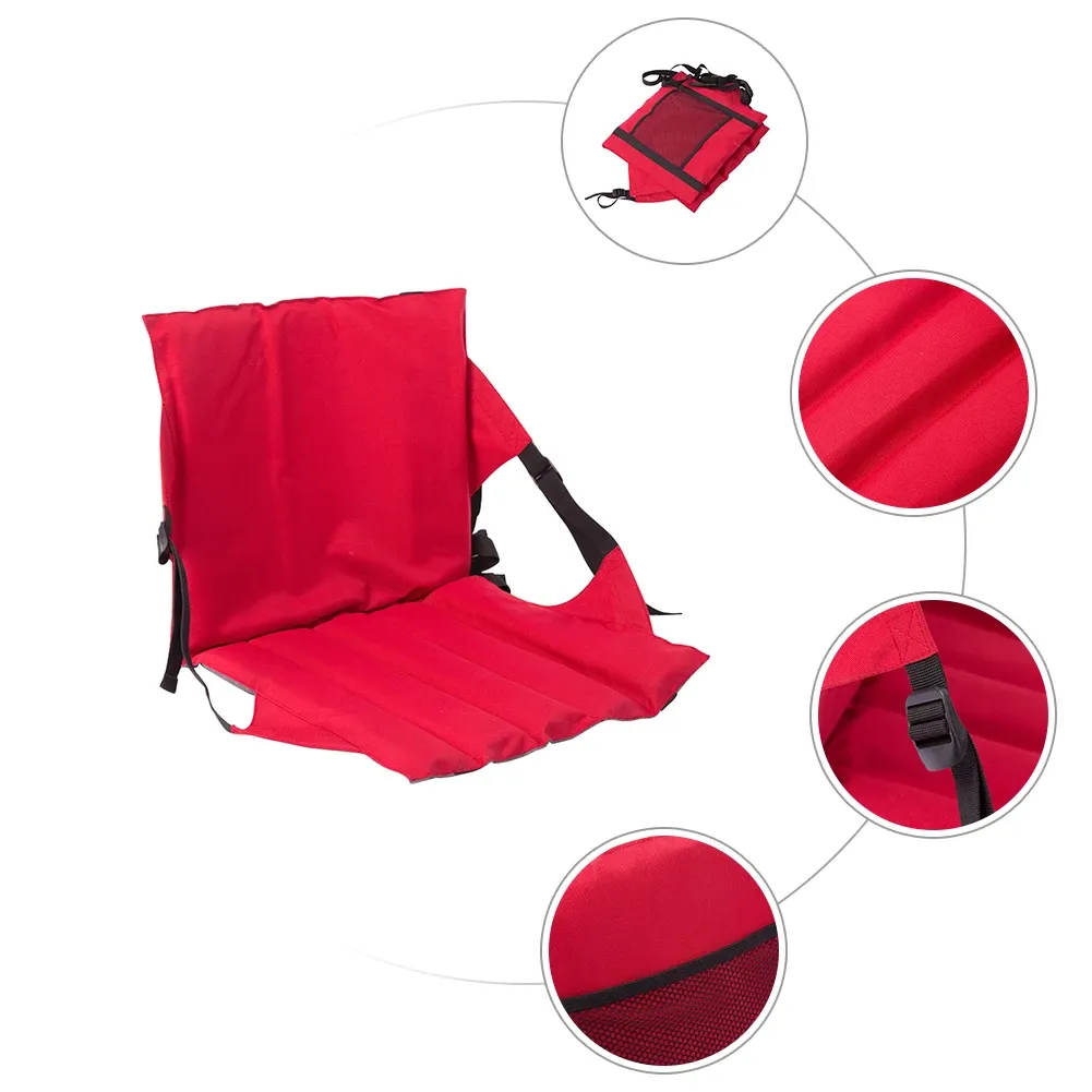 Accessoires Coussin de chaise extérieure multifonctionnelle avec dossier pliant pour le dossier pour les événements sportifs Sortie de la randonnée voyage